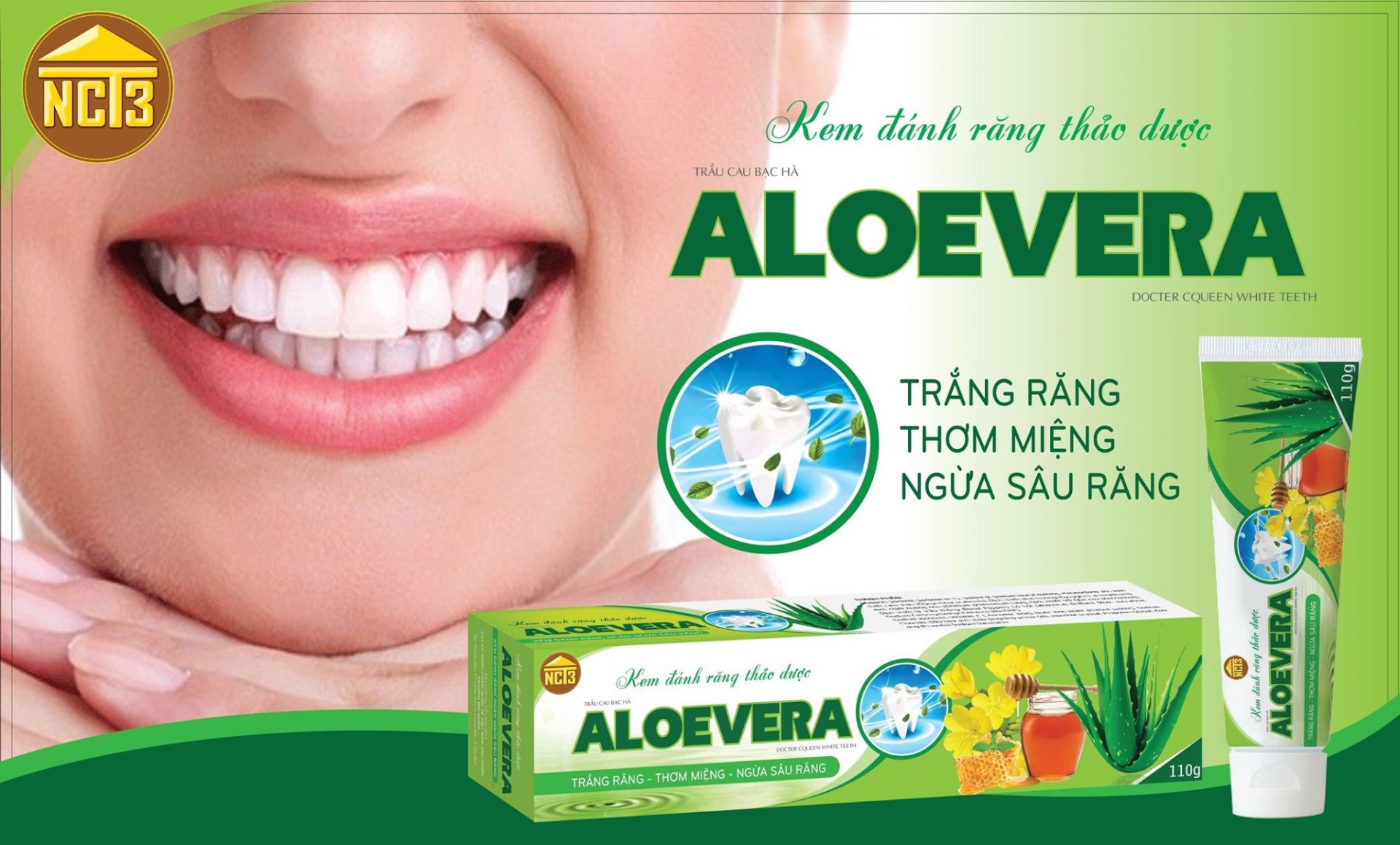 Kem đánh răng thảo dược Aloevera