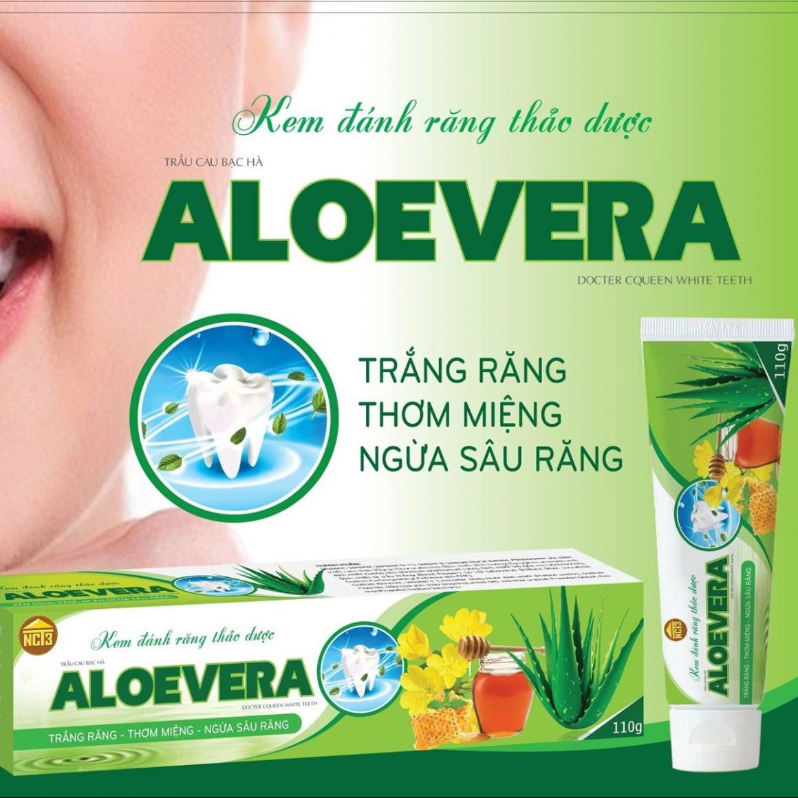Kem đánh răng thảo dược Aloevera